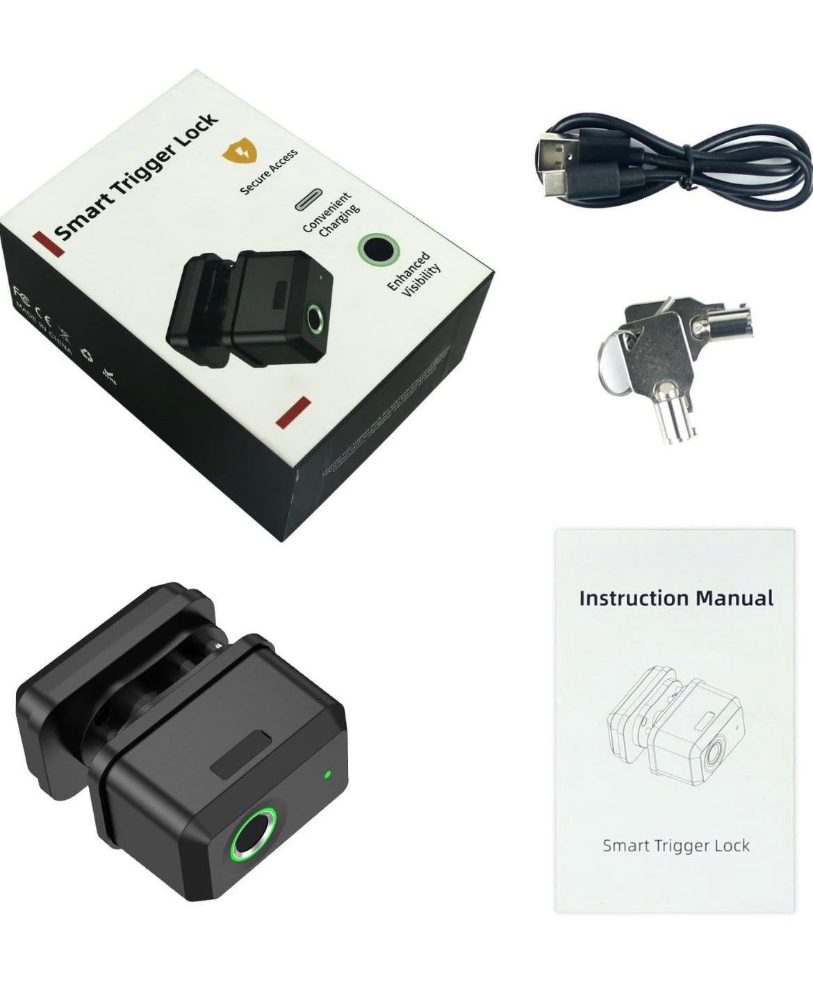 Biometric trigger lock for pistols, revolvers, shotguns