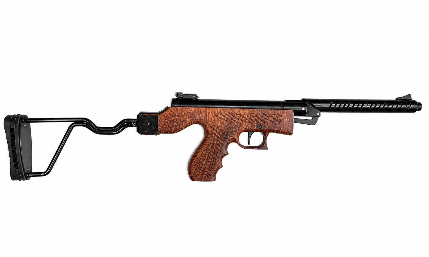 He-Man Airgun Sten Gun Wooden Finish .177 Cal Break Barrel Air Rifle by Airpistolindia