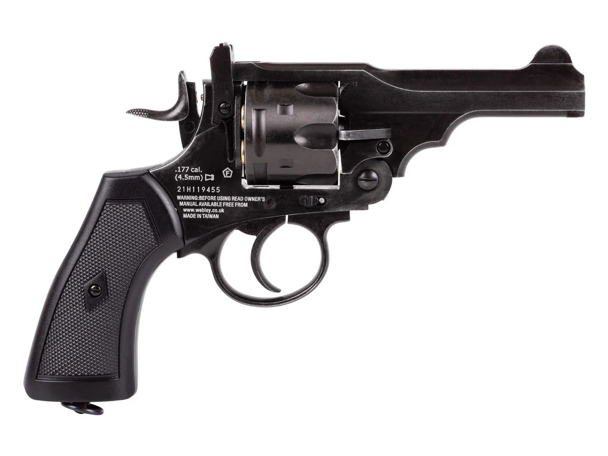 Webley MKVI 4″ Co2 Pellet Revolver | 4 inch barrel |Police model | Aged finish