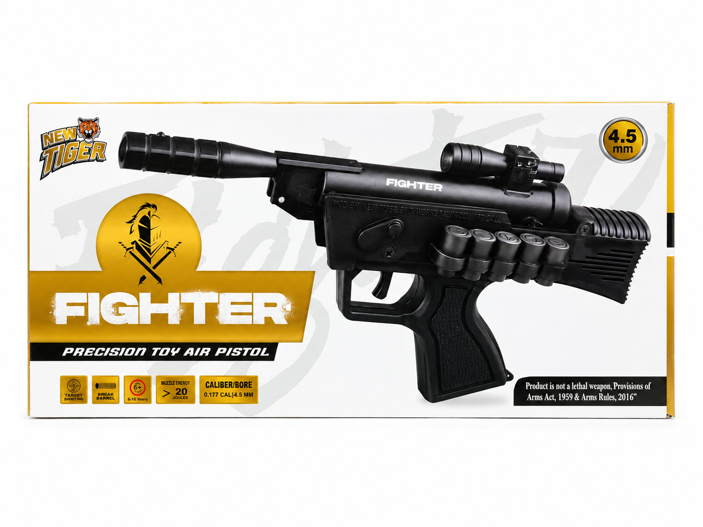 New Tiger Fighter Mod Airpistol.177 CAL