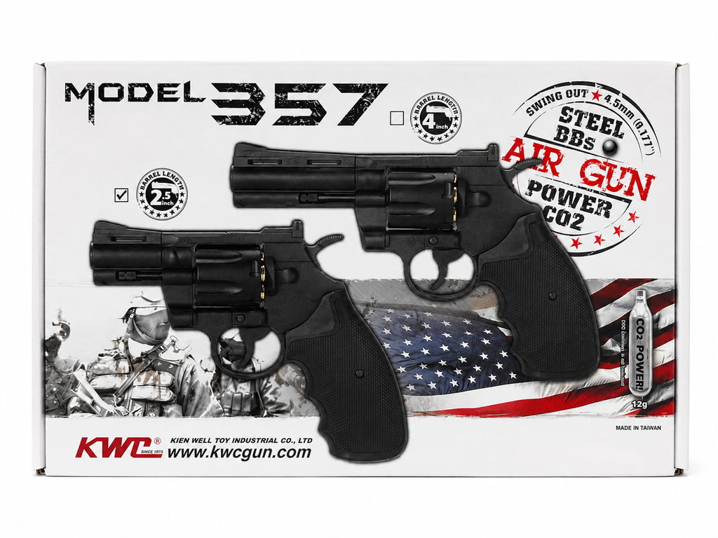 KWC Model 357 2.5 inch Co2 BB Revolver .177