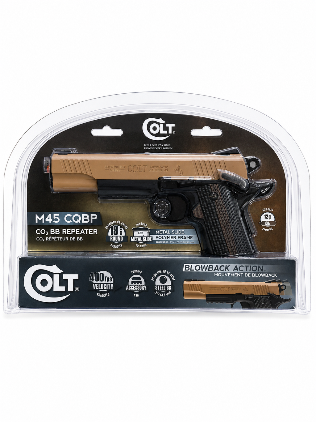Colt M45 CQBP CO₂ BB Air Pistol – Blowback | 4.5mm (.177)