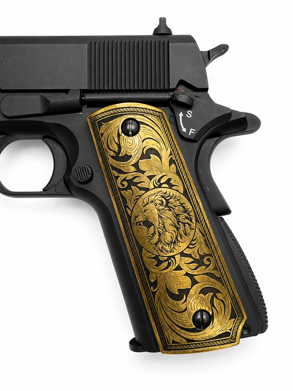 Springfield Armory 1911 CO2 Air Pistol with Custom Brass Grip – Premium .177 Cal BB Air Pistol