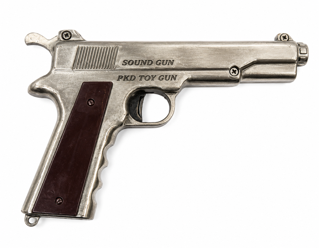 Spartan Full Metal Sound Cork Pistol – Silver Finish with Holster