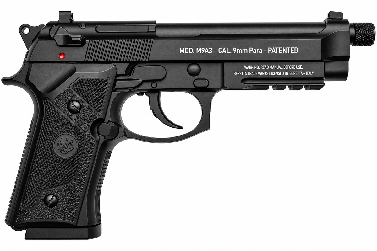 Beretta M9A3 4.5mm BB CO2 Air Pistol Left View – Airpistolindia