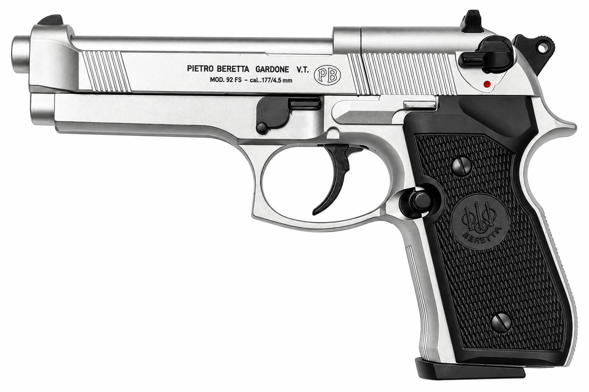 Beretta 92FS .177 Cal CO2 Air Pistol – Nickel Finish | Airpistolindia