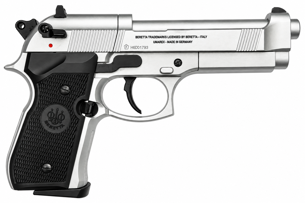 Beretta 92FS .177 Cal CO2 Air Pistol – Nickel Finish | Airpistolindia